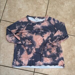LNA Woman Tie-Dye Sweatshirt - Pink and Black